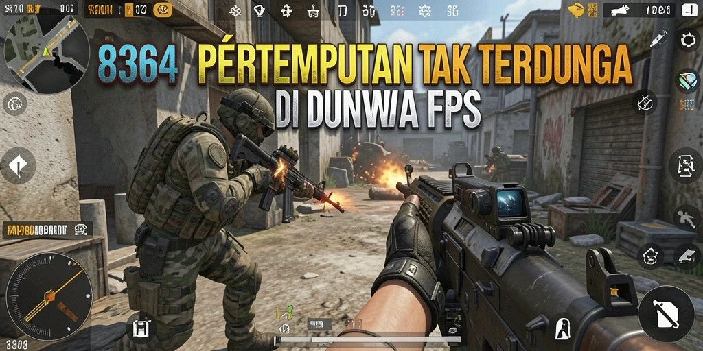 Screenshot dari gameplay 8364 yang intens dan mendebarkan.