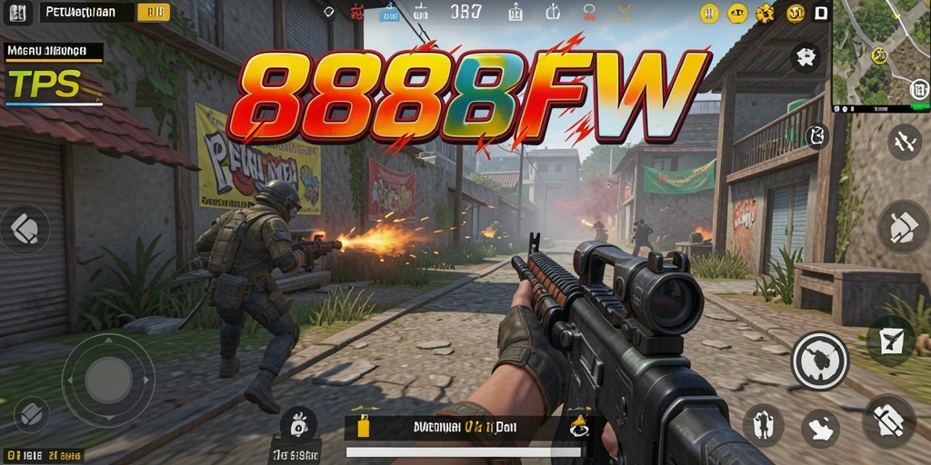 Tampilan gameplay menegangkan di dalam 888FW yang seru.