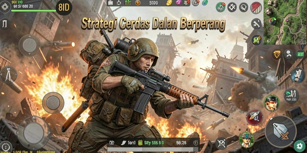 Screenshot gameplay 8ID yang menampilkan aksi pertempuran strategi.