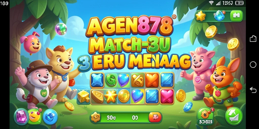 Gameplay seru AGEN878 yang penuh tantangan Match-3.