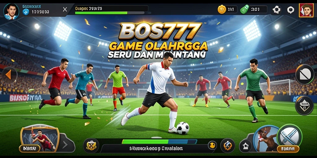 Tampilan gameplay BOS777 dengan aksi olahraga yang mendebarkan.