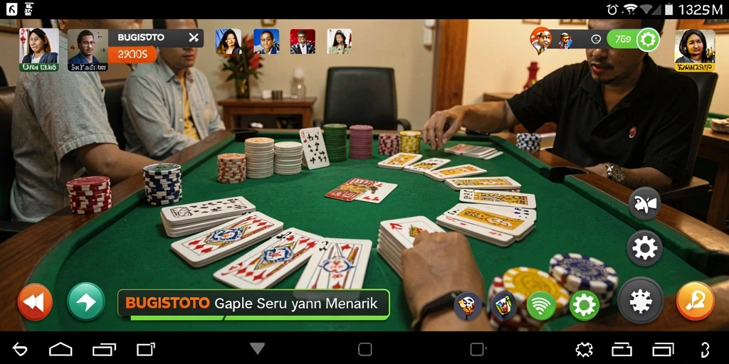 Tampilan gameplay seru di BUGISTOTO dengan suasana permainan Gaple.