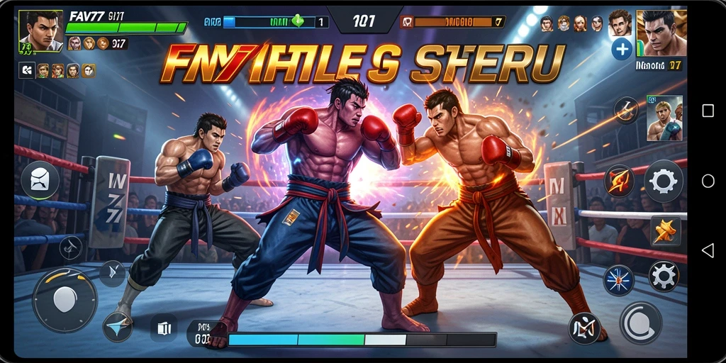 Gameplay seru FAV77 dengan pertarungan intens dan grafis memukau.