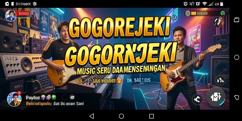 Screenshot gameplay GOGOREJEKI menampilkan aksi seru dalam permainan musik.