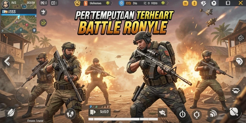 Tangkapan layar gameplay INS55 menampilkan pertempuran seru dengan strategi tim.