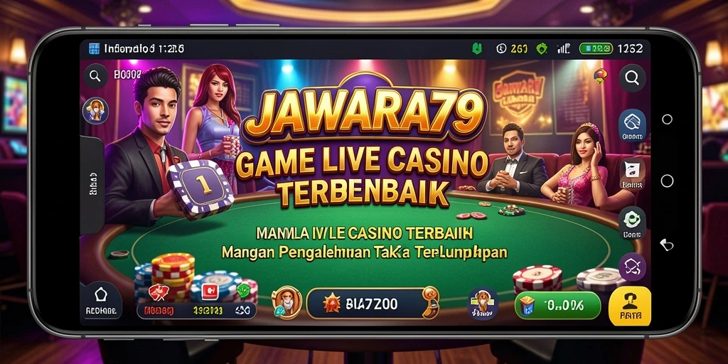 Screenshot JAWARA79 menampilkan gameplay Live Casino yang mengesankan.