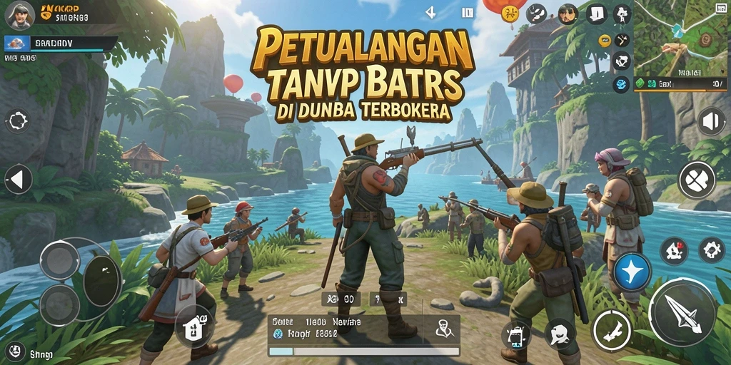 Screenshot menampilkan pemandangan luas dan grafis memukau dalam KAKRP.