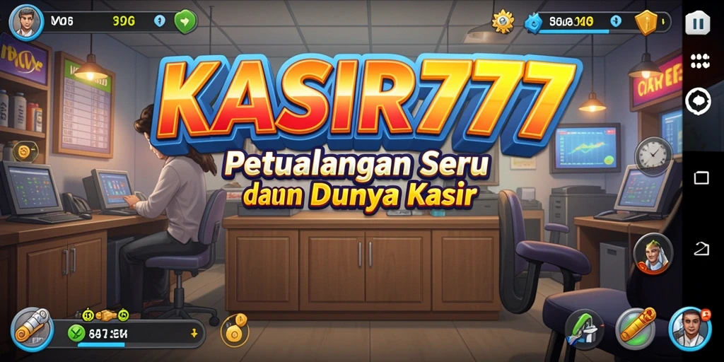 Screenshot gameplay KASIR777 menampilkan aksi seru sebagai kasir.