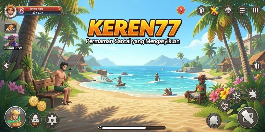 Screenshot gameplay penuh warna dari KEREN77