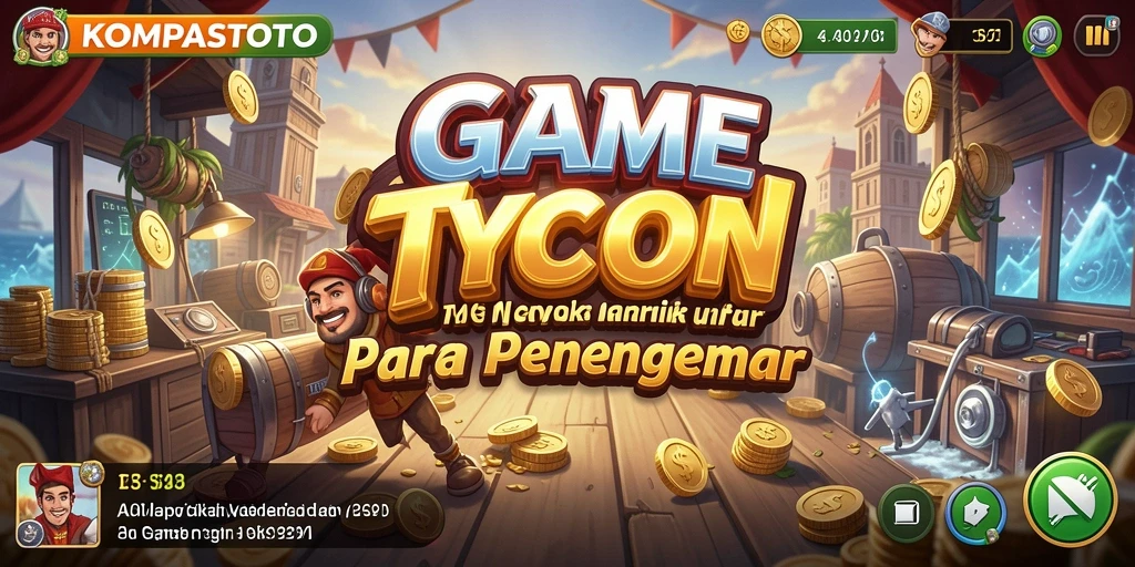 Screenshot gameplay dari KOMPASTOTO yang menunjukkan aksi Tycoon.