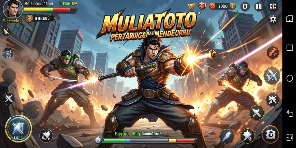 Tampilan gameplay mendebarkan dalam MULIATOTO.