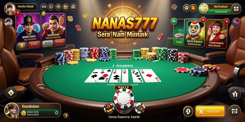 Gameplay menarik dari NANAS777 dengan suasana poker yang intens.