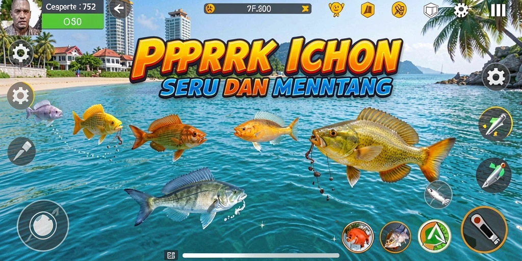 Gameplay Tembak Ikan yang seru dan menghibur.