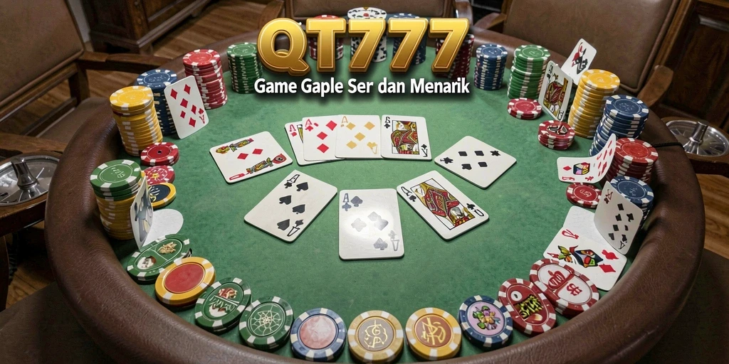 Screenshot gameplay QT777 yang menampilkan suasana bermain Gaple.