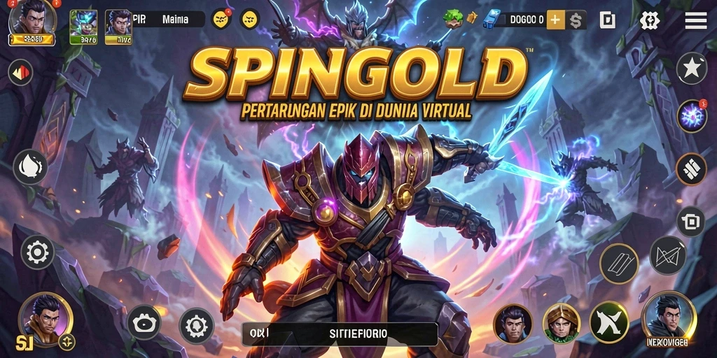 Screenshot SPINGOLD menampilkan aksi pertarungan yang mendebarkan.