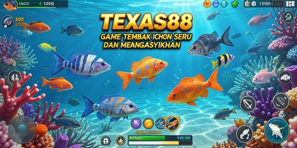 Screenshot gameplay <strong>TEXAS88</strong> yang menampilkan aksi seru berburu ikan.