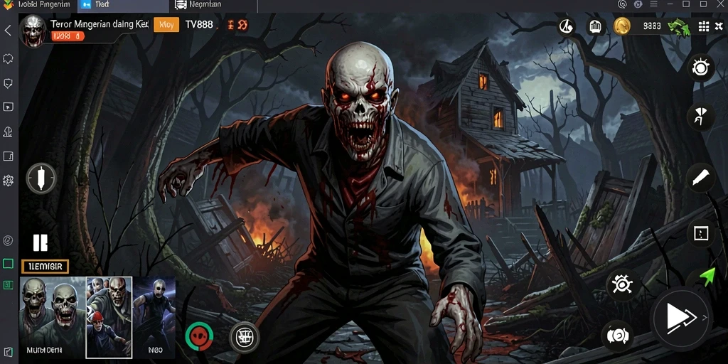 Tampilan gameplay dari TV888 yang menegangkan dan mencekam.