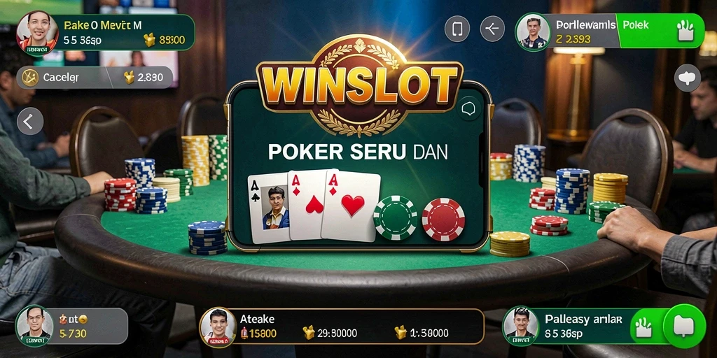 Tampilan utama WINSLOT dengan gameplay poker yang seru.